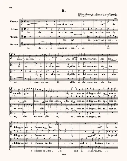First page of Se dai soavi accenti