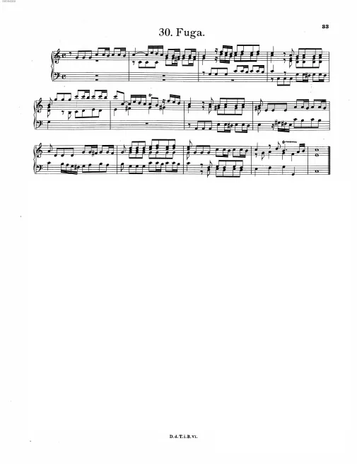 First page of Fugue in C major