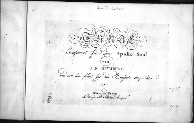 First page of Tänze für den Apollo Saal