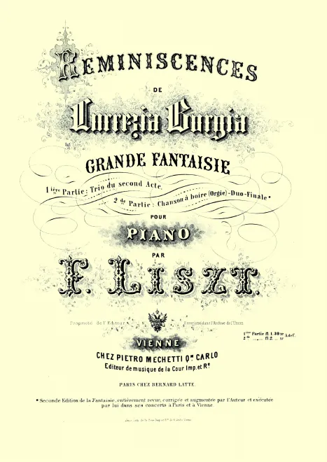 First page of Réminiscences de Lucrezia Borgia