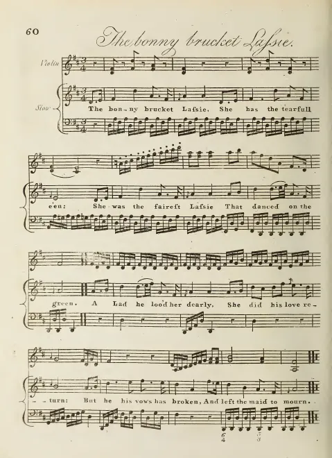 First page of The bonny brucket Lassie, Hob.XXXIa:59