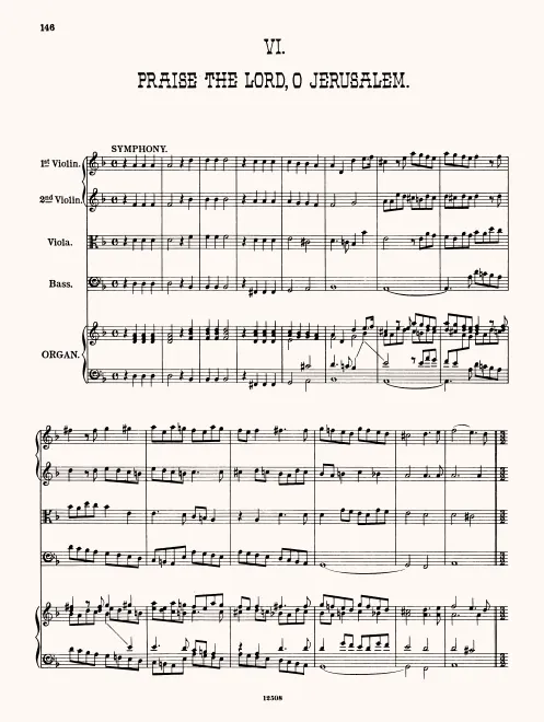 First page of Praise the Lord, O Jerusalem