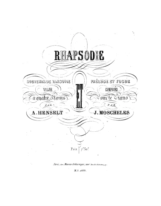 First page of Souvenir de Varsovie