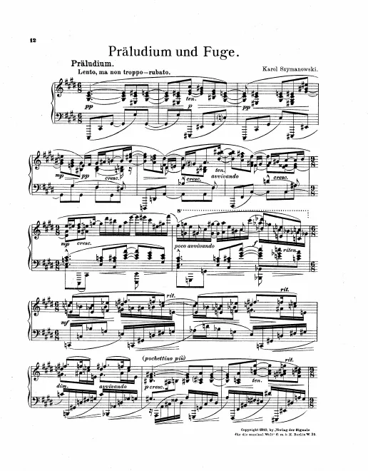 First page of Prelude and Fugue in C sharp minor