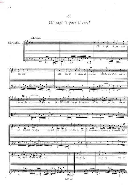 First page of Chi rapì la pace al core