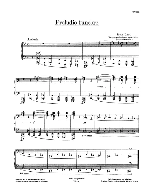First page of Trauervorspiel und Trauermarsch