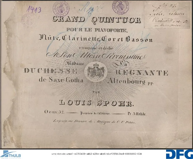 First page of Piano and winds quintet