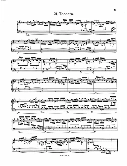First page of Toccata in G minor