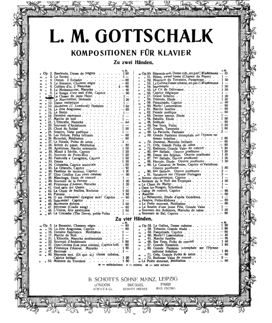 First page of Morceau de concert sur 'La chasse du jeune Henri'