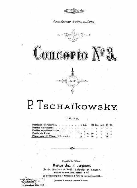 First page of Piano Concerto No.3