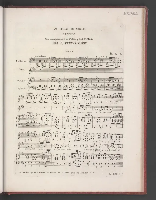 First page of Las quejas de Maruja