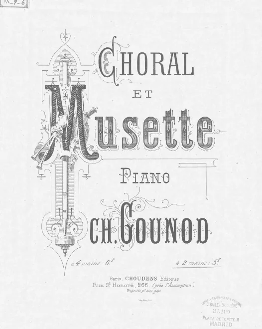 First page of Choral et musette