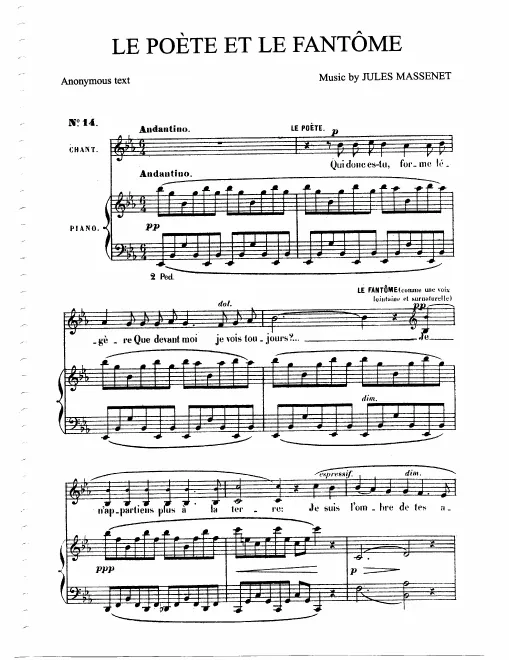 First page of Le poète et le fantôme