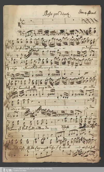 First page of So richtet denn des Herren wege