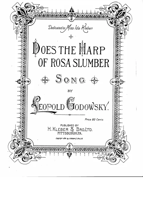 First page of Does the Harp of Rosa Slumber?