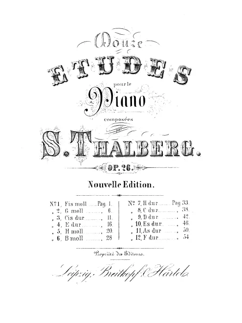 First page of 12 Etudes