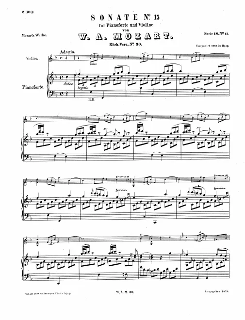 First page of Violin Sonata