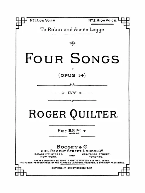 First page of 4 Songs