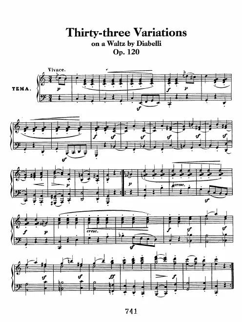 First page of Diabelli Variations