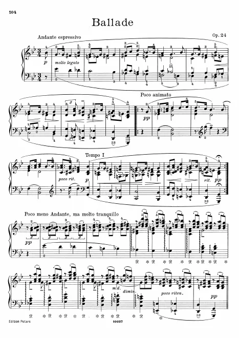 First page of Ballade