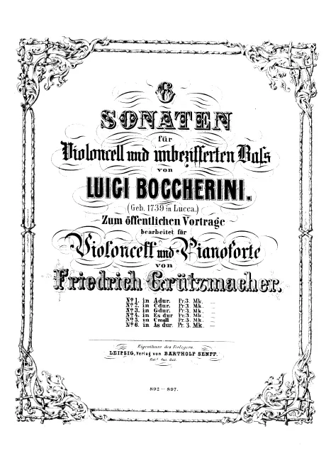 First page of Cello Sonata in A major