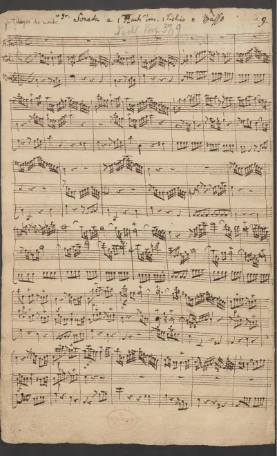 First page of Trio Sonata in C major