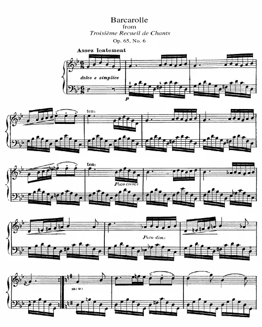 First page of Recueil de Chants
