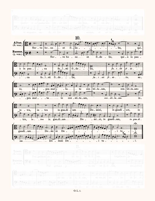 First page of Serve bonæ et fidelis
