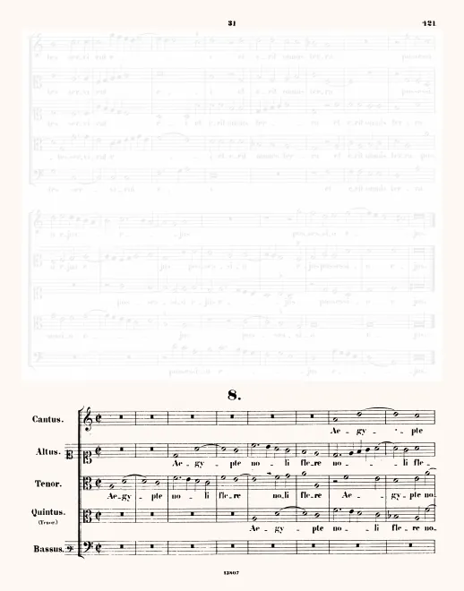 First page of Aegypte noli flere