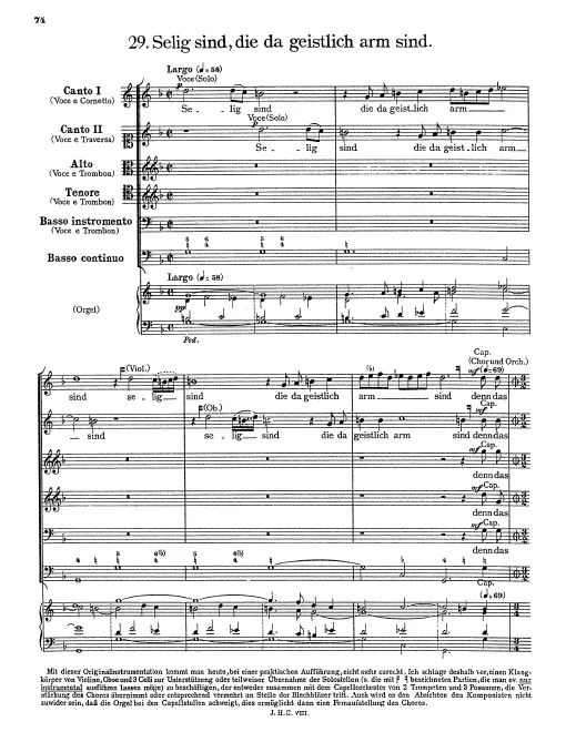 First page of Selig sind, die da geistlich arm sind