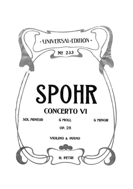 First page of Violin Concerto No.6