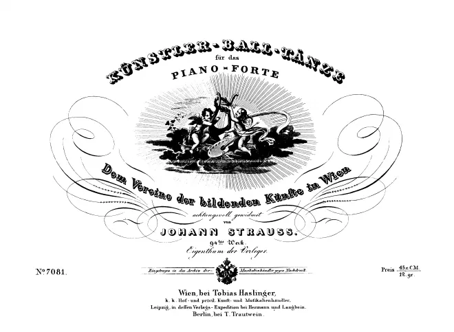 First page of Künstler-Ball-Tänze, Op.94