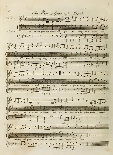 First page of The Bonnie Grey ey'd Morn