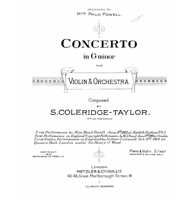 First page of Violin Concerto