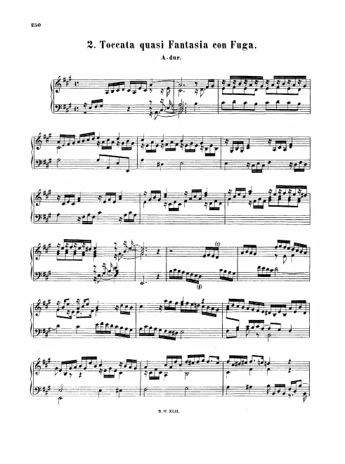 First page of Toccata quasi Fantasia con Fuga