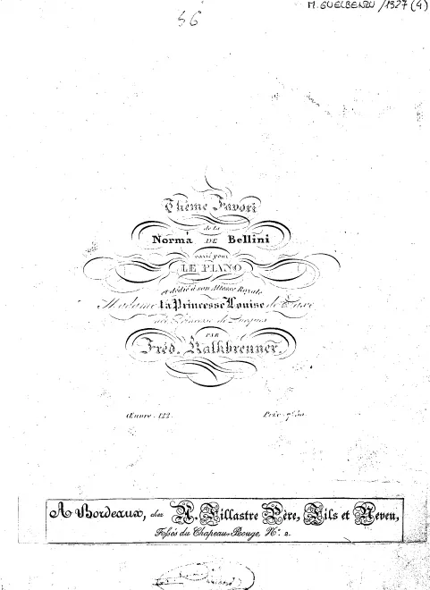 First page of Thême favori de la 'Norma' de Bellini varié