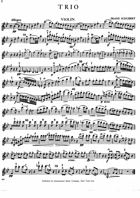 First page of String Trio in