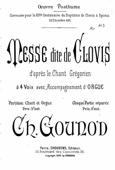 First page of Messe dite de Clovis