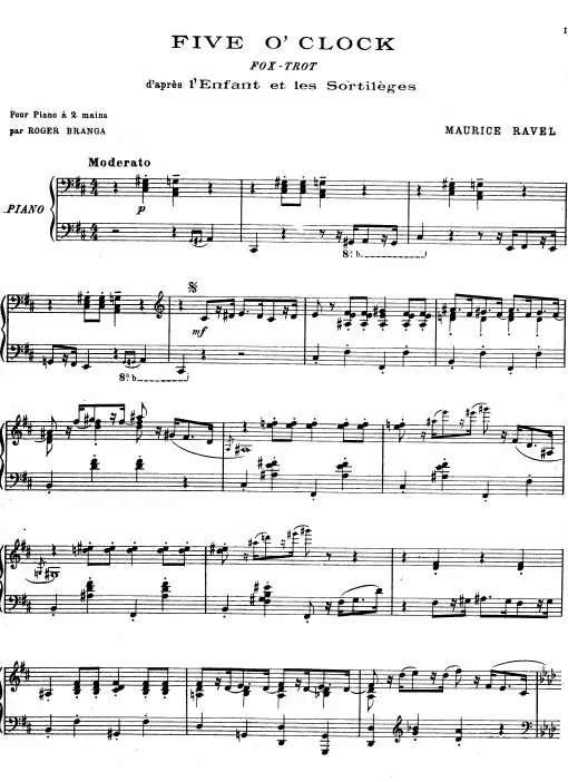 First page of L'Enfant et les Sortilèges