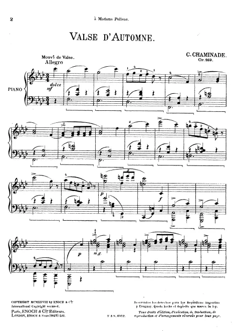 First page of Valse d'automne