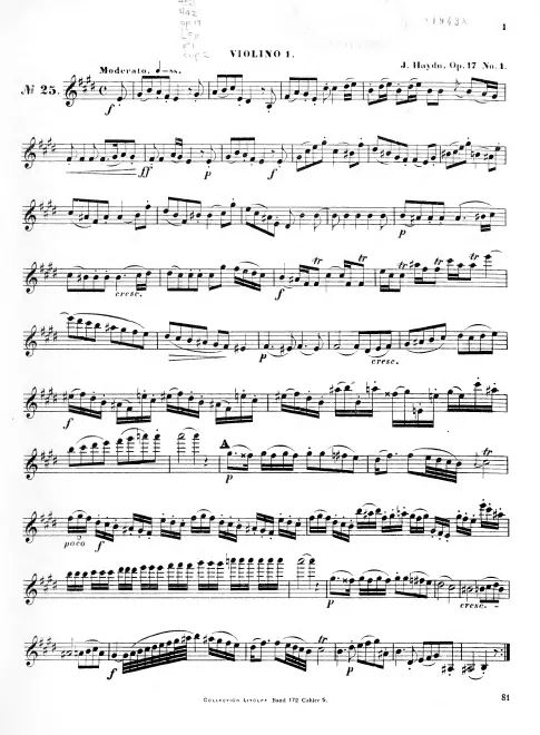 First page of String Quartet in E major