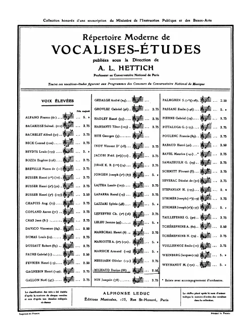 First page of Vocalise-Étude