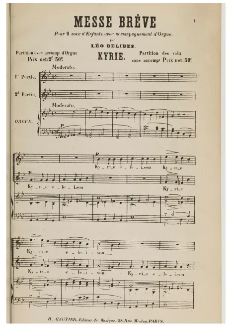 First page of Messe brève