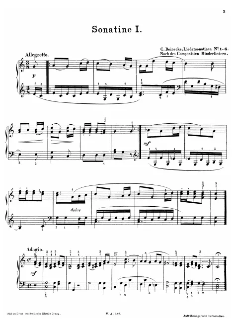 First page of 6 Liedersonatinen