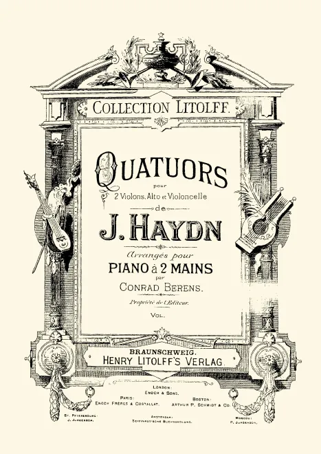 First page of Quators pour Piano à 2 mains