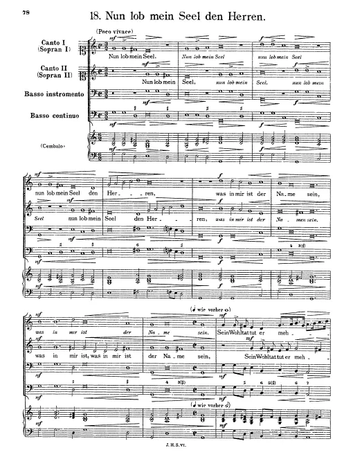 First page of Nun lob mein Seel den Herren