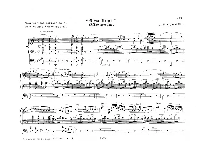 First page of Offertorium ‘Alma Virgo’