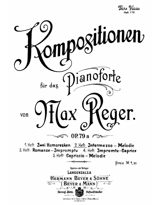 First page of 10 Pieces for Piano