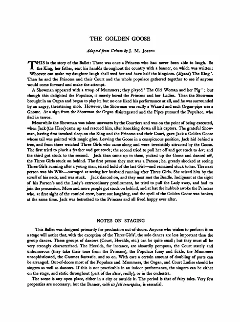 First page of The Golden Goose, Op.45 No.1