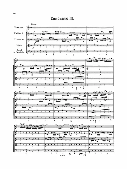 First page of Sarabande in F Major